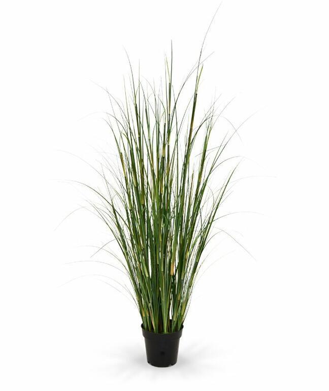 Botte artificielle d'herbe de bambou dans un pot de fleurs 80 cm