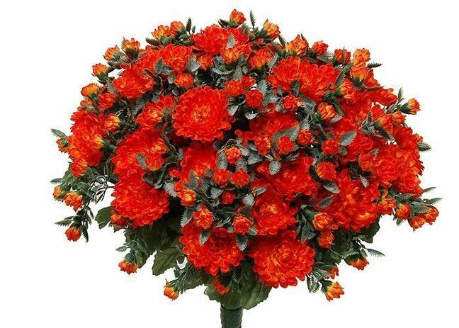 Bouquet artificiel Chrysanthème orange 35cm