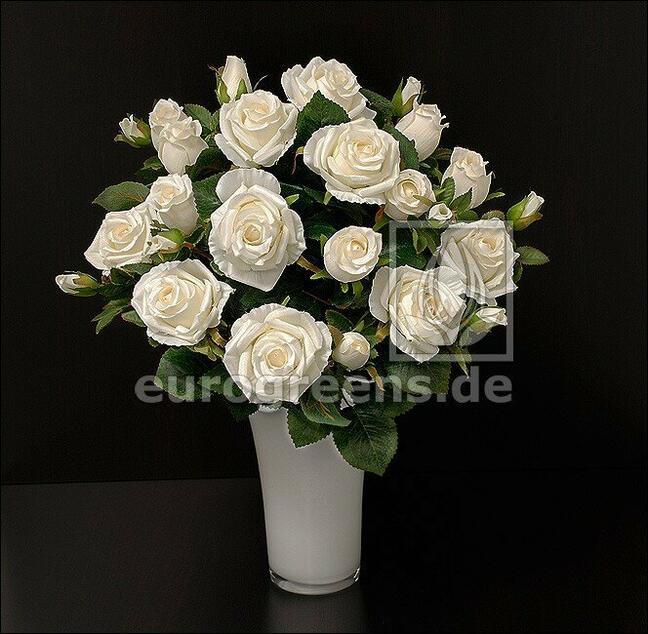 Bouquet artificiel Rose crème 50 cm