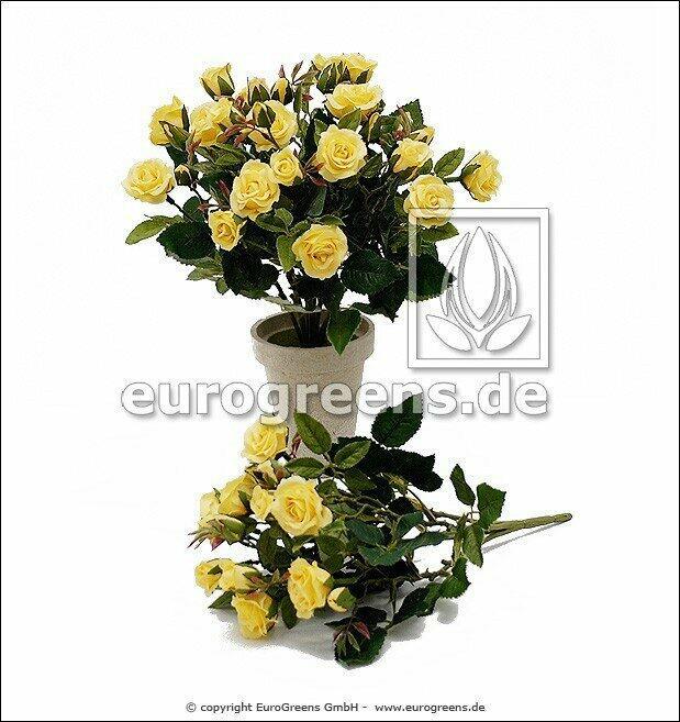 Bouquet artificiel Rose jaune 25 cm