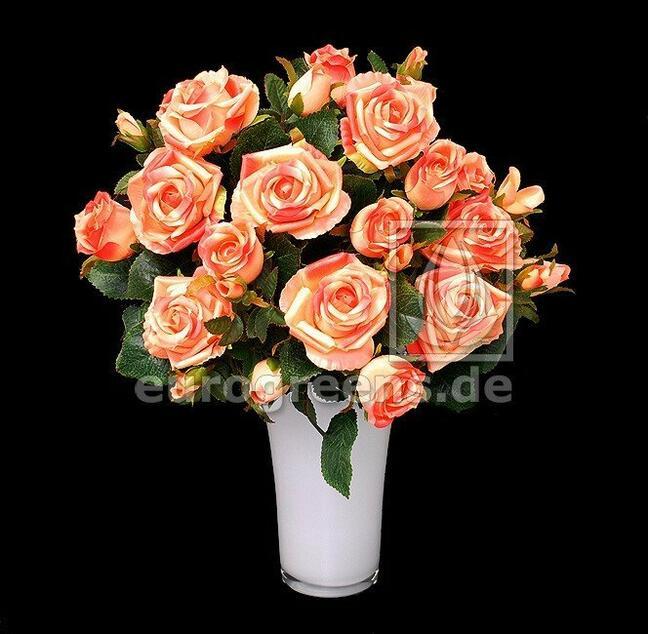 Bouquet artificiel Rose rose-abricot 50 cm