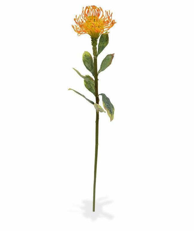 Branche artificielle Leucadendron orange 60 cm
