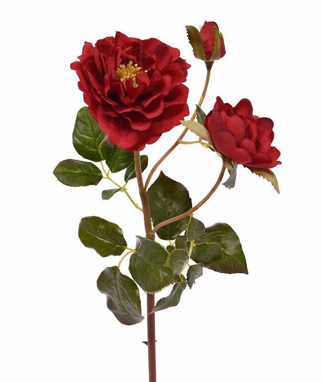 Branche artificielle Rose rouge 50 cm