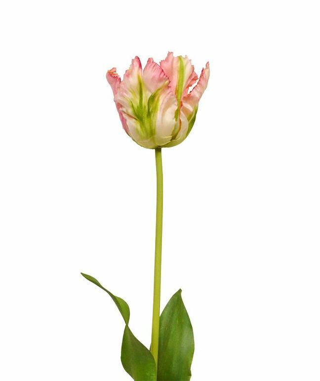 Branche artificielle Tulipe vert-rose 70 cm