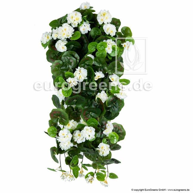 Guirlande artificielle Géranium blanc 70 cm