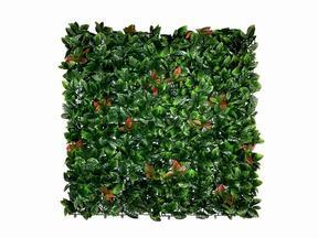 Panneau de feuilles artificielles Photinia - 50x50 cm