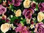 Panneau de fleurs artificielles Rose et Hortensia - 40x60 cm