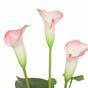 Plante artificielle Calla blanc-rose 50 cm