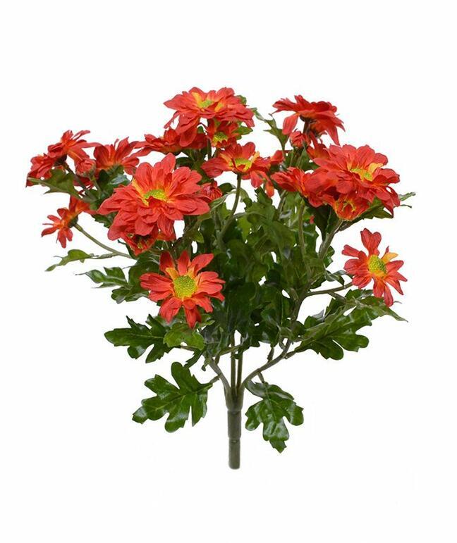 Plante artificielle Chrysanthème orange 35 cm