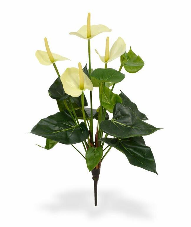 Plante artificielle d'anthurium blanc 40 cm