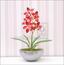 Plante artificielle Orchidea Cymbidium rouge bordeaux 50 cm