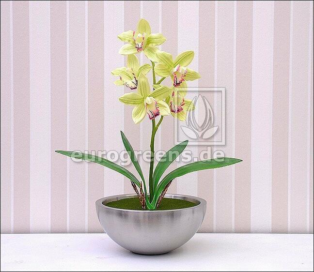 Plante artificielle Orchidea Cymbidium vert clair 50 cm