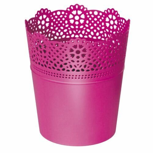 Pot de fleurs avec dentelle LACE fuchsia 13,5 cm