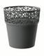 Pot de fleurs avec dentelle NATURO graphite 14,5 cm
