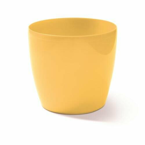 Pot de fleurs COUBI rond jaune clair 9cm