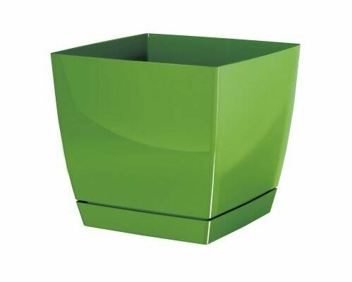Pot de fleurs COUBI SQUARE P avec bol olive 15,5 cm