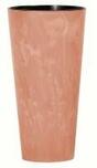 Pot de fleurs TUBUS SLIM EFFECT + dépôt terre cuite 20 cm