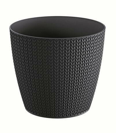 Pot de fleurs WHEATY anthracite 12,8cm
