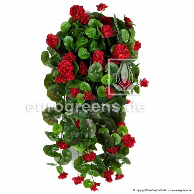 Vrille artificielle Géranium rouge 70 cm
