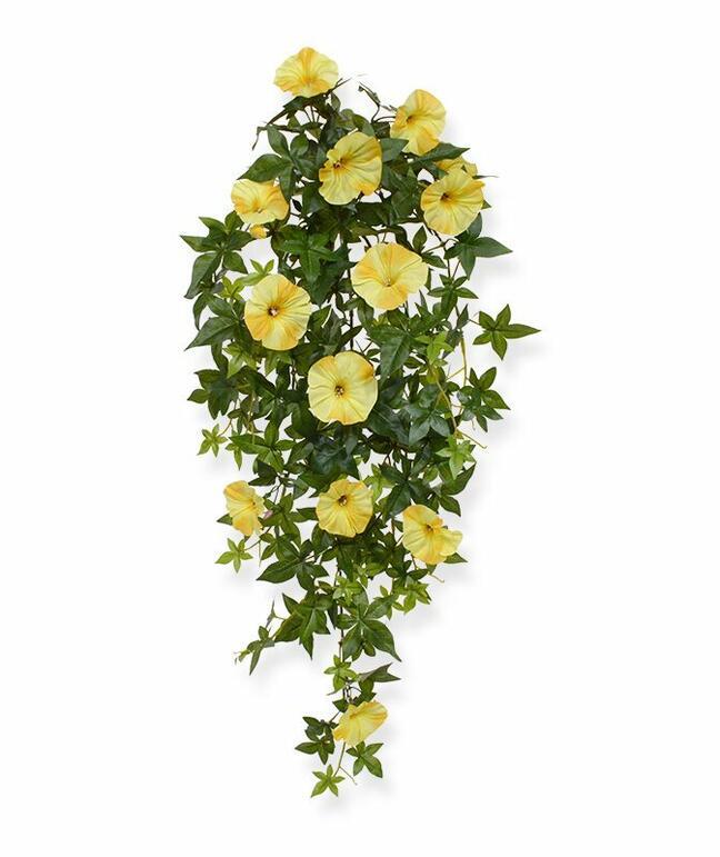 Vrille de Pétunia artificielle jaune 70 cm